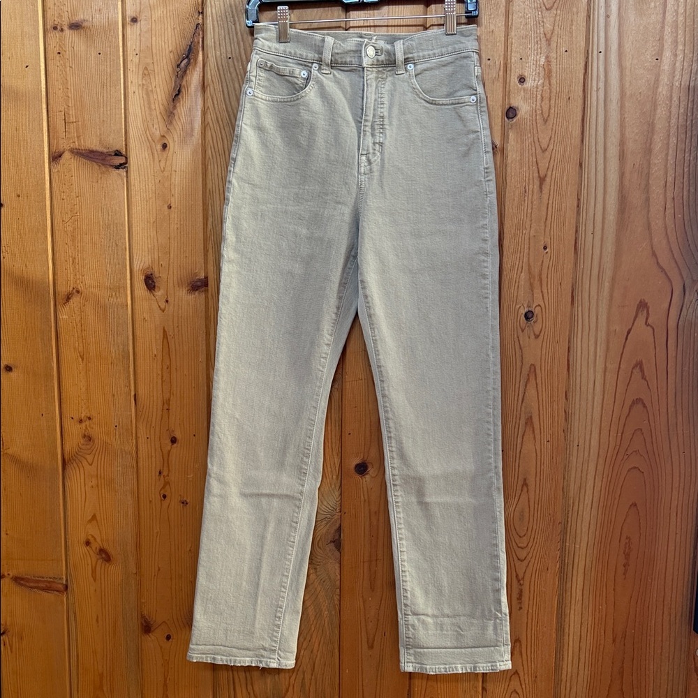 Madewell Women’s Light Washed Jeans Tan 90’s Straight Leg Denim Pants Jeans